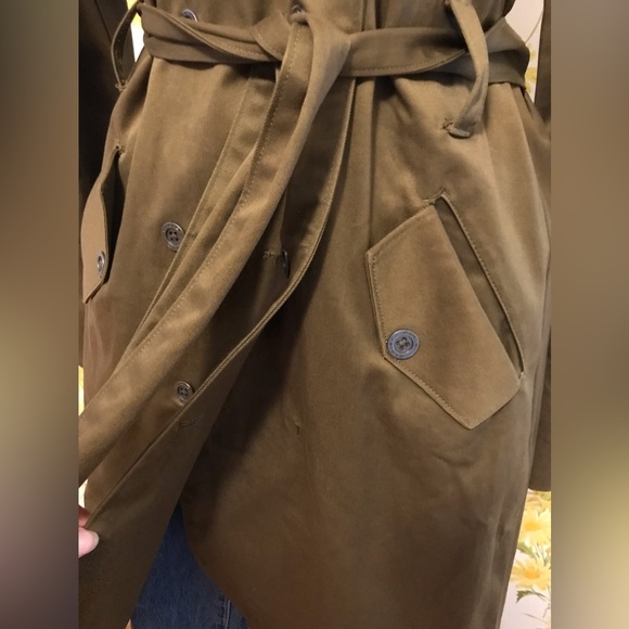 longline trench coat green size S - Picture 15 of 17